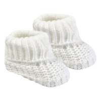 S438-W: White Acrylic Turnover Bootees